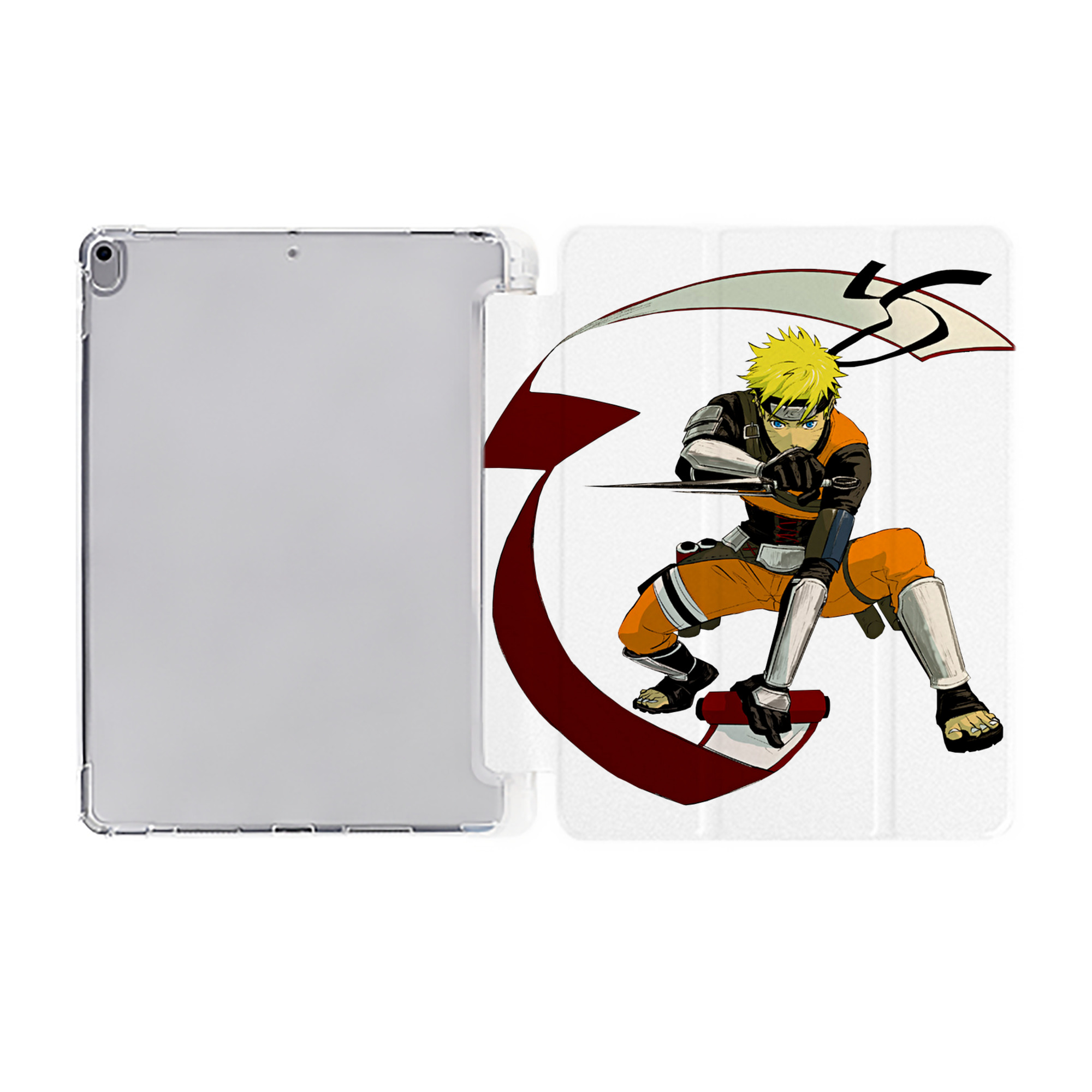 （画像用） NARUTO -ナルト- うずまき ナルト Uzumaki Naruto IPad ケース ペン収納付き 三つ折りスタンド PUレザー×シリコン 対応機種9.5/10.5/10.9インチ